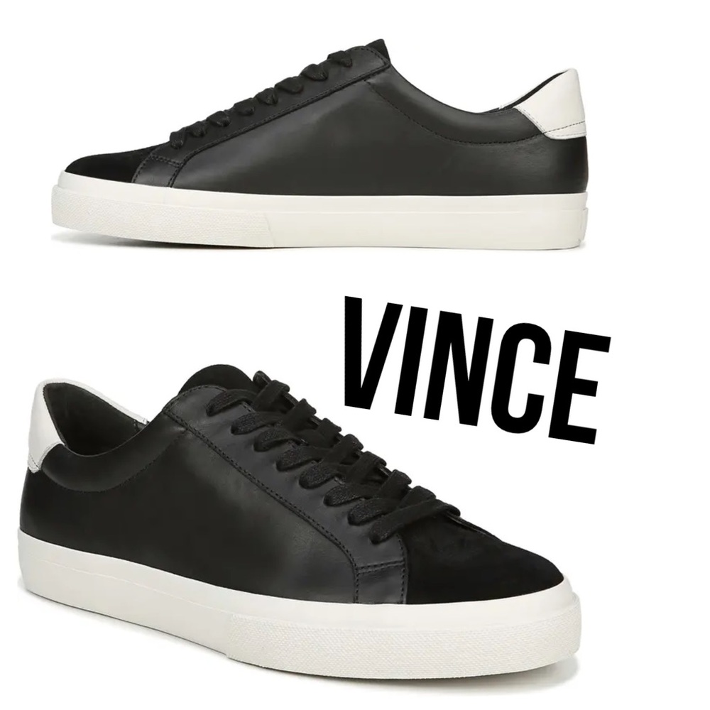 Vince Fulton Leather and Suede Low-Top Sneakers casual